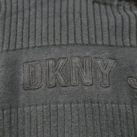 DKNY JEANS | small | Black Ribbed Bold Logo Front Turtelneck Sweater - Picture 10 of 16